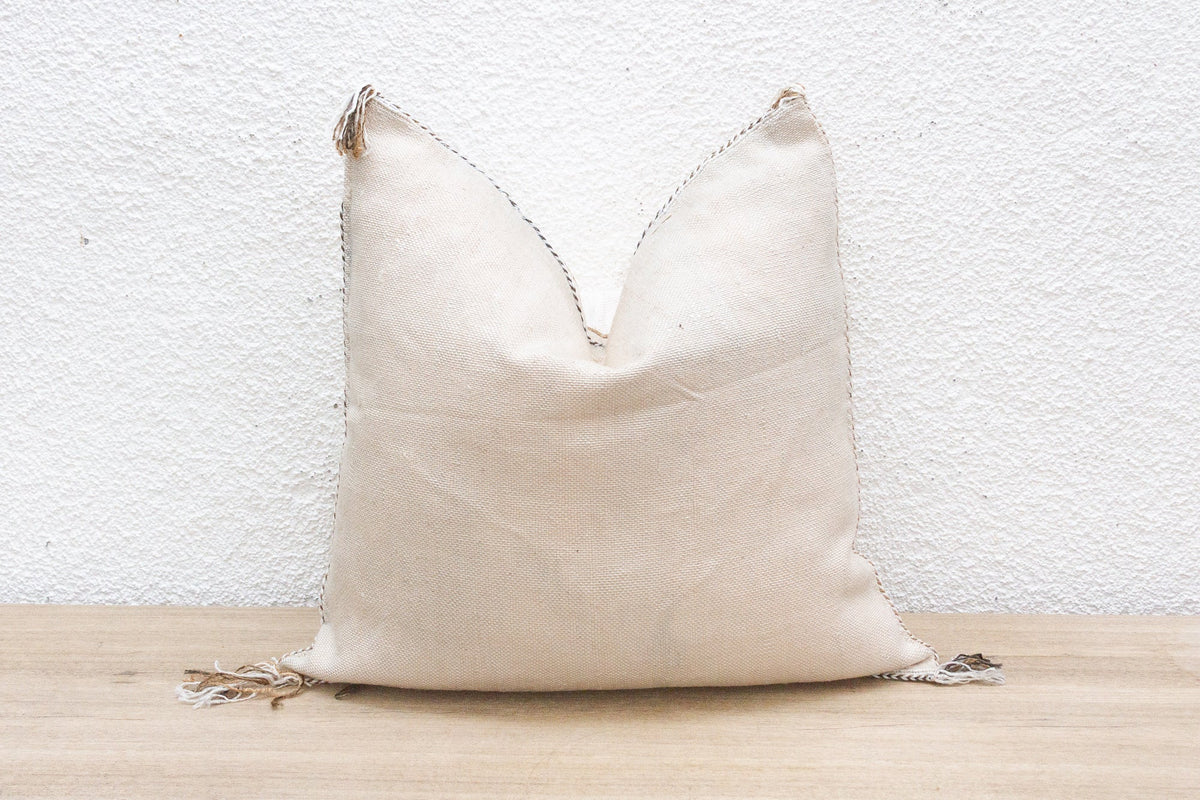 White Kasbah Silk Rug Pillow