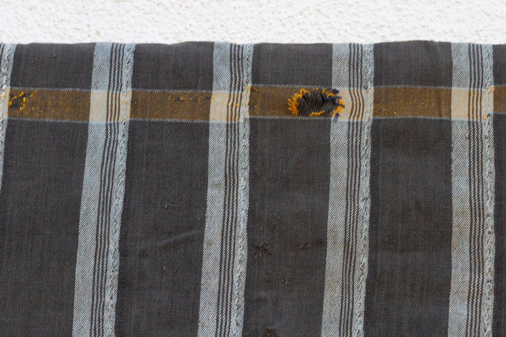 Vintage Charcoal Striped African Mud Cloth