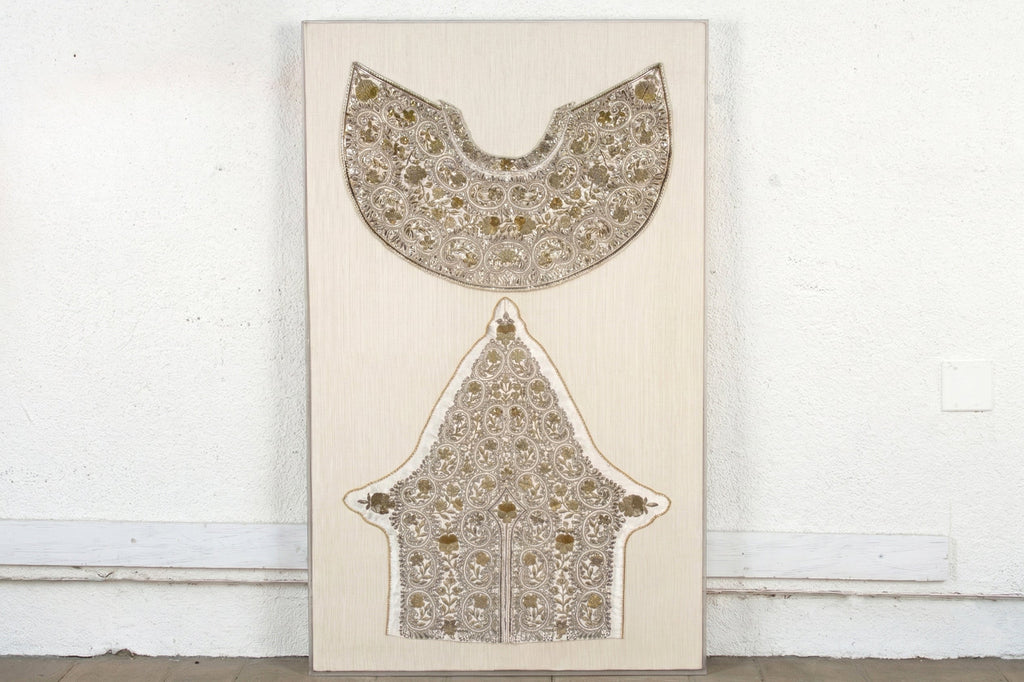 19th Century Framed Indo-Spanish Gilded Vestment