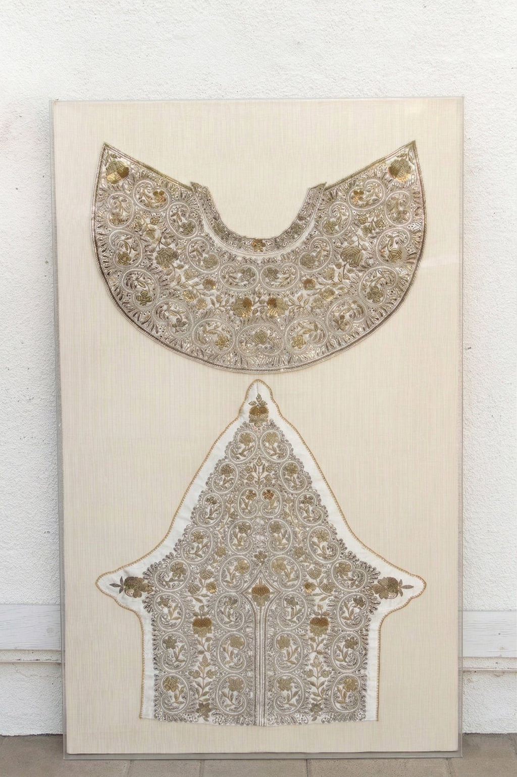 19th Century Framed Indo-Spanish Gilded Vestment