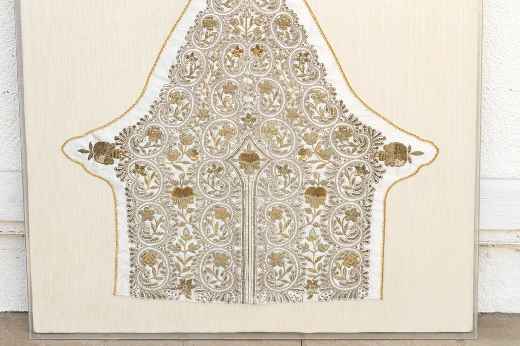 19th Century Framed Indo-Spanish Gilded Vestment