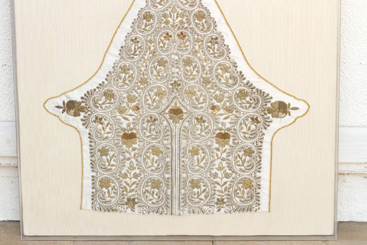 19th Century Framed Indo-Spanish Gilded Vestment