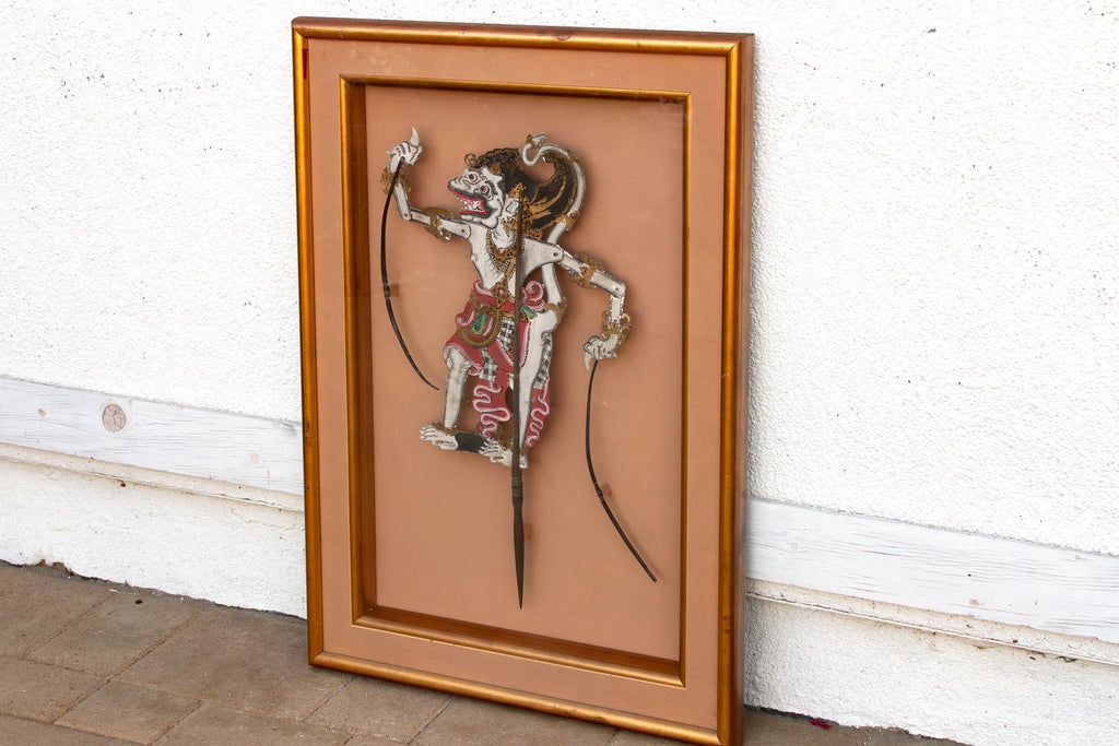 Antique Javanese Wayang Kulit Puppet Wall Art