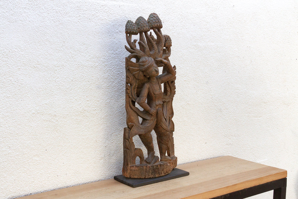 The Forest Dancer Antique Southeast Asian Wood Carving