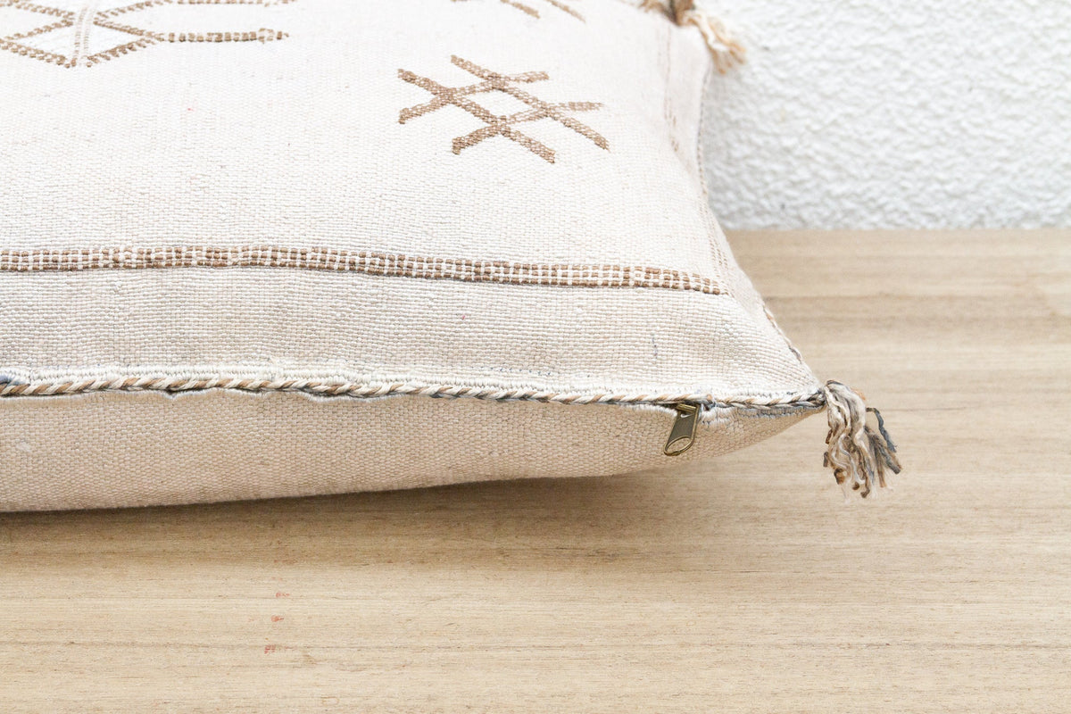 Ouira Mist Silk Rug Lumbar Pillow