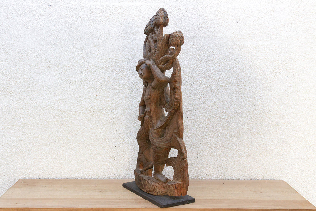 The Forest Dancer Antique Southeast Asian Wood Carving