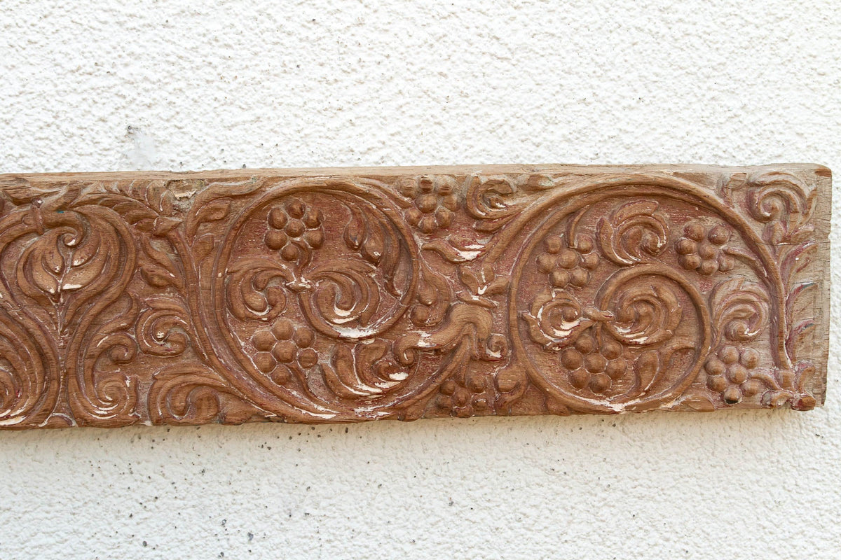 Antique Haveli Scroll Architectural Lintel