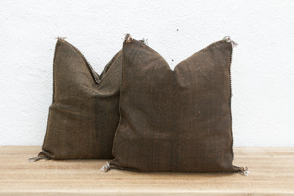Pair of Oasis Dusk Large Silk Rug Pillows