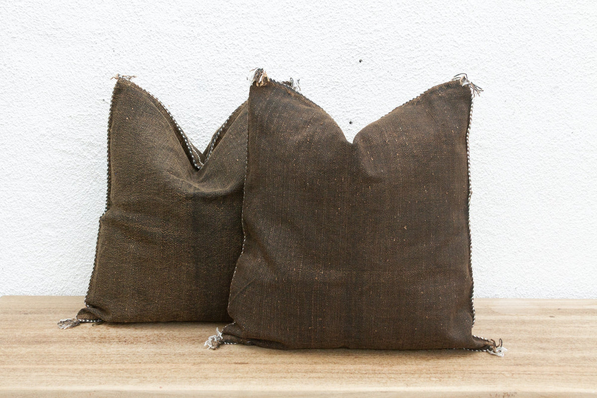 Pair of Oasis Dusk Large Silk Rug Pillows