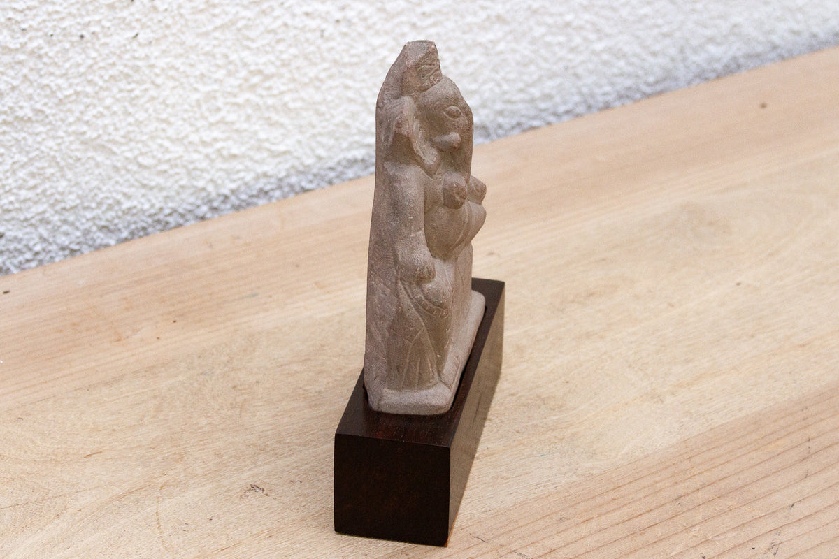 The Stone Guardian Seated Ganesha Antique Sculpture
