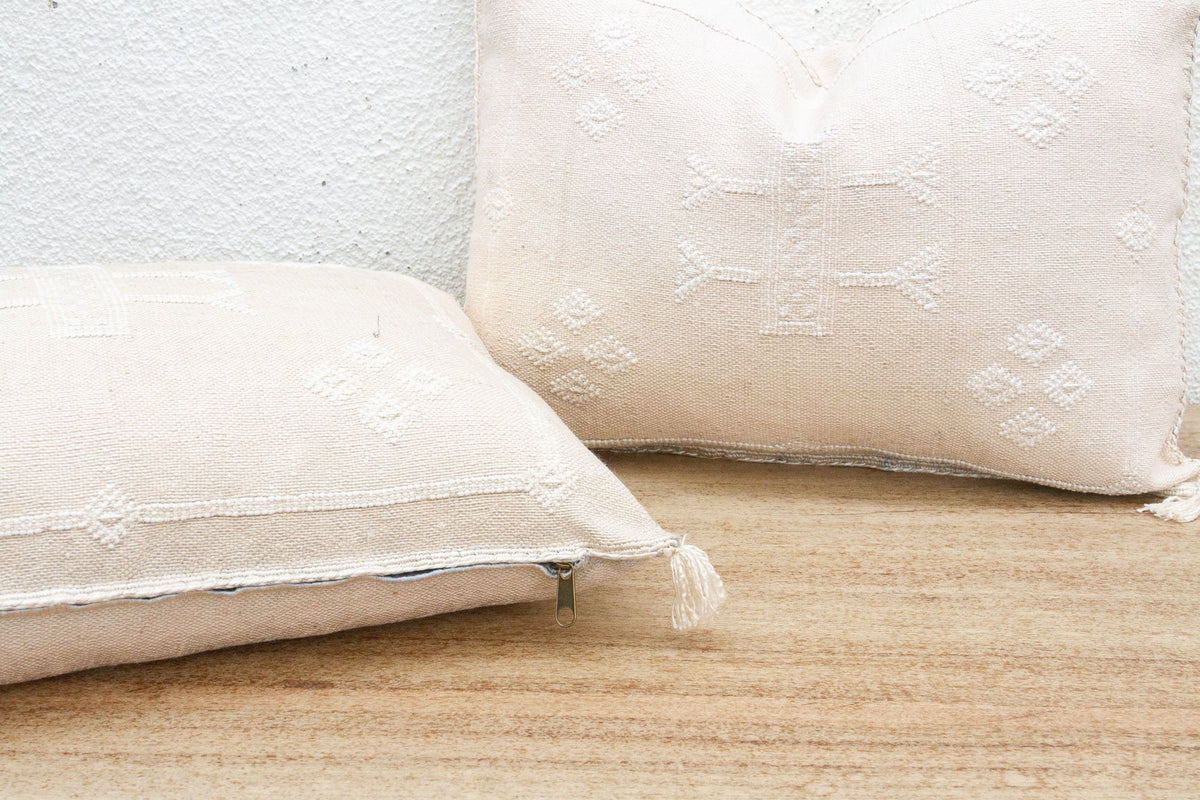Pair of Soft Marrkesh Silk Lumbar Pillows