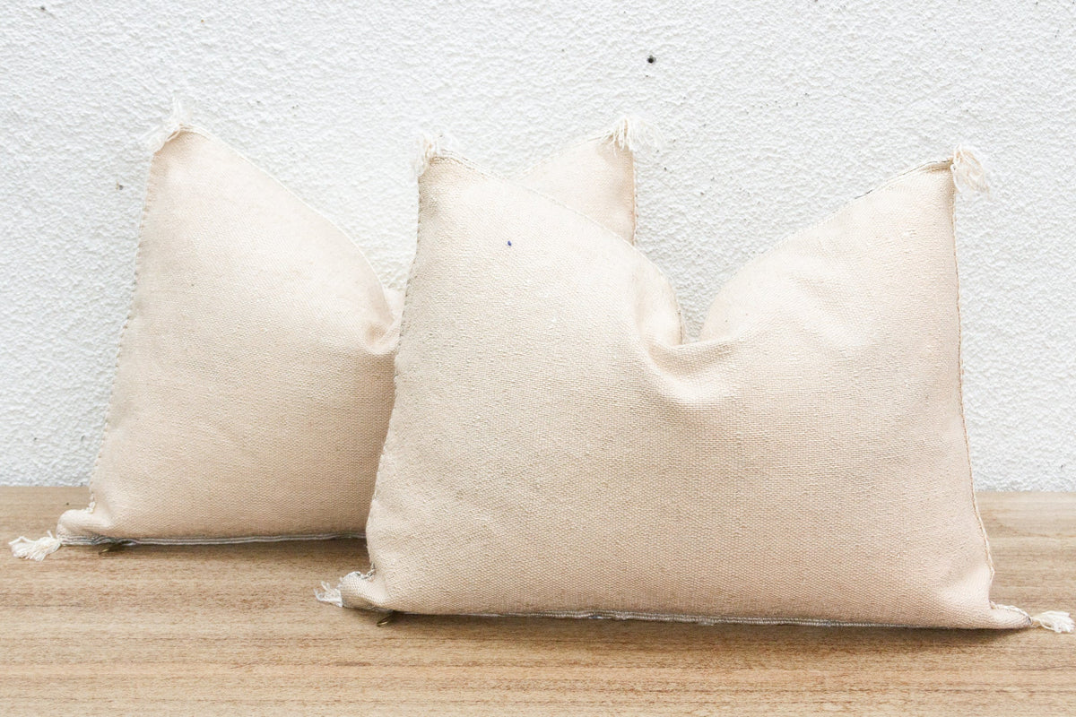Pair of Soft Marrkesh Silk Lumbar Pillows