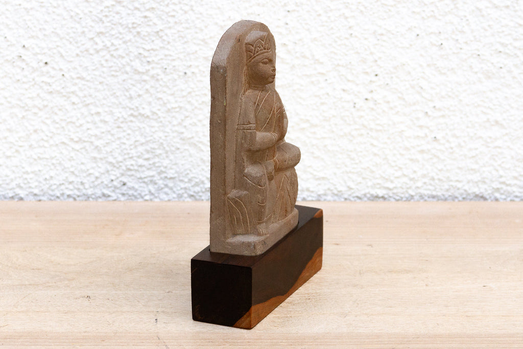 The Silent Prayer, Antique Stone Praying Figure