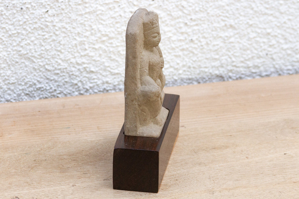 The Naga's Keeper, Antique Carved Stone Figure