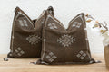 Pair of Desert Ember Silk Rug Pillows