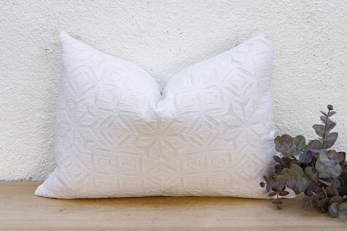 Bloom Lumbar Applique Pillow Cover