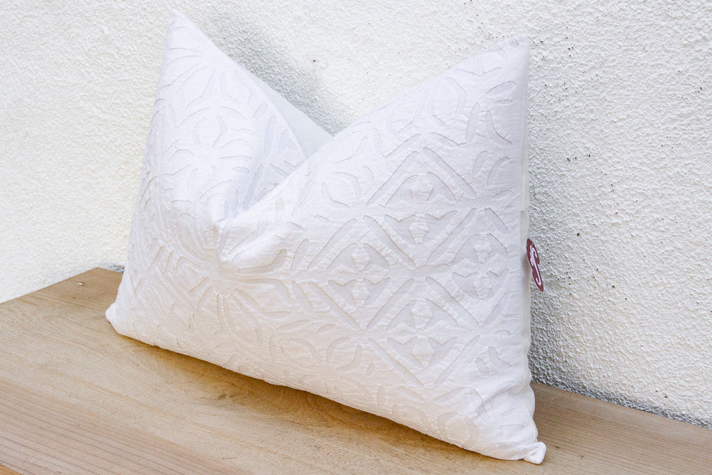 Morning Dew Lumbar Applique Pillow Cover