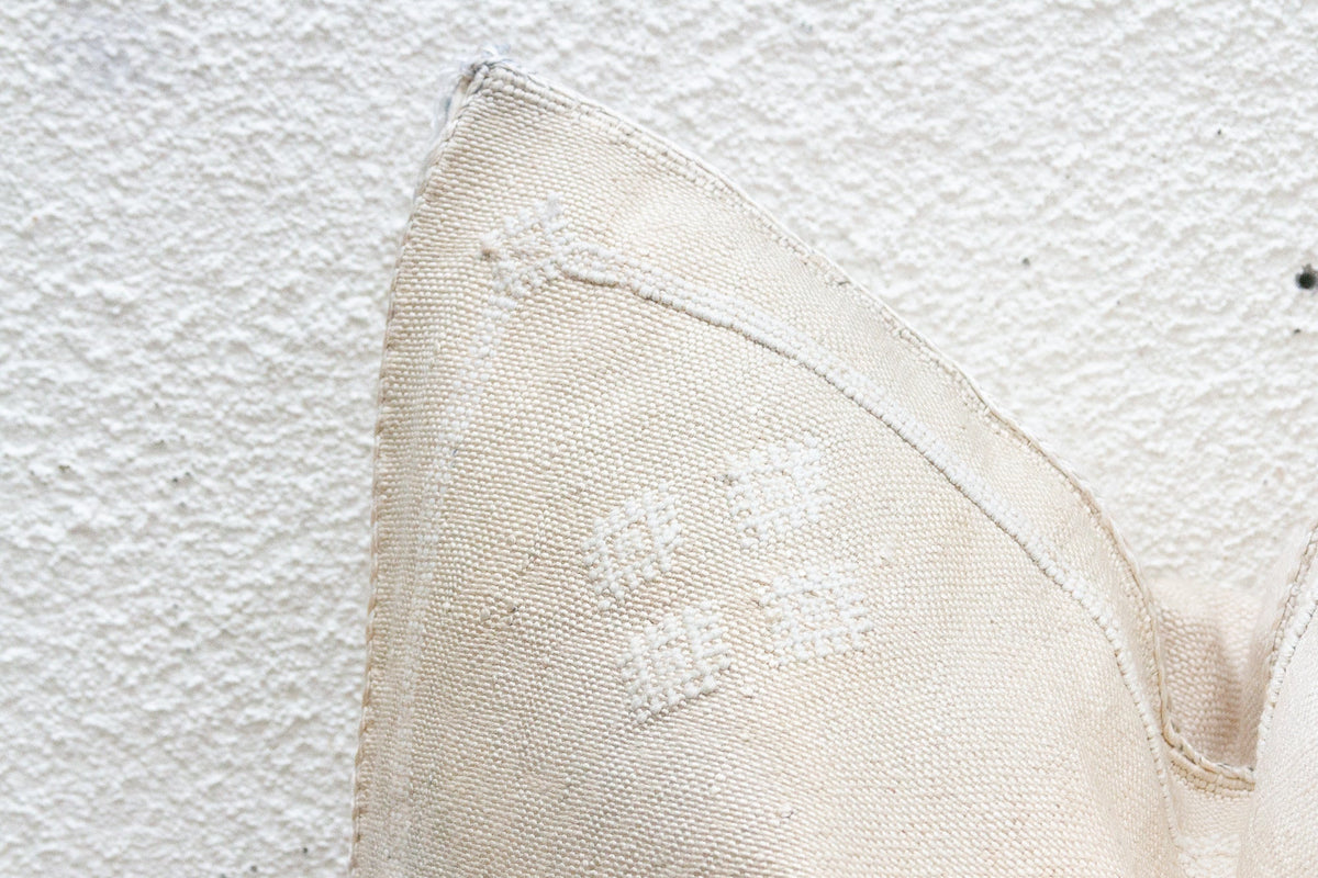 White Patina Silk Rug Pillow