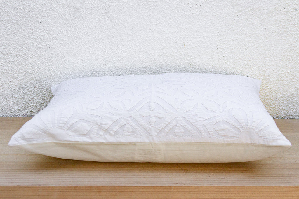 Paper Lace Lumbar Applique Pillow Cover
