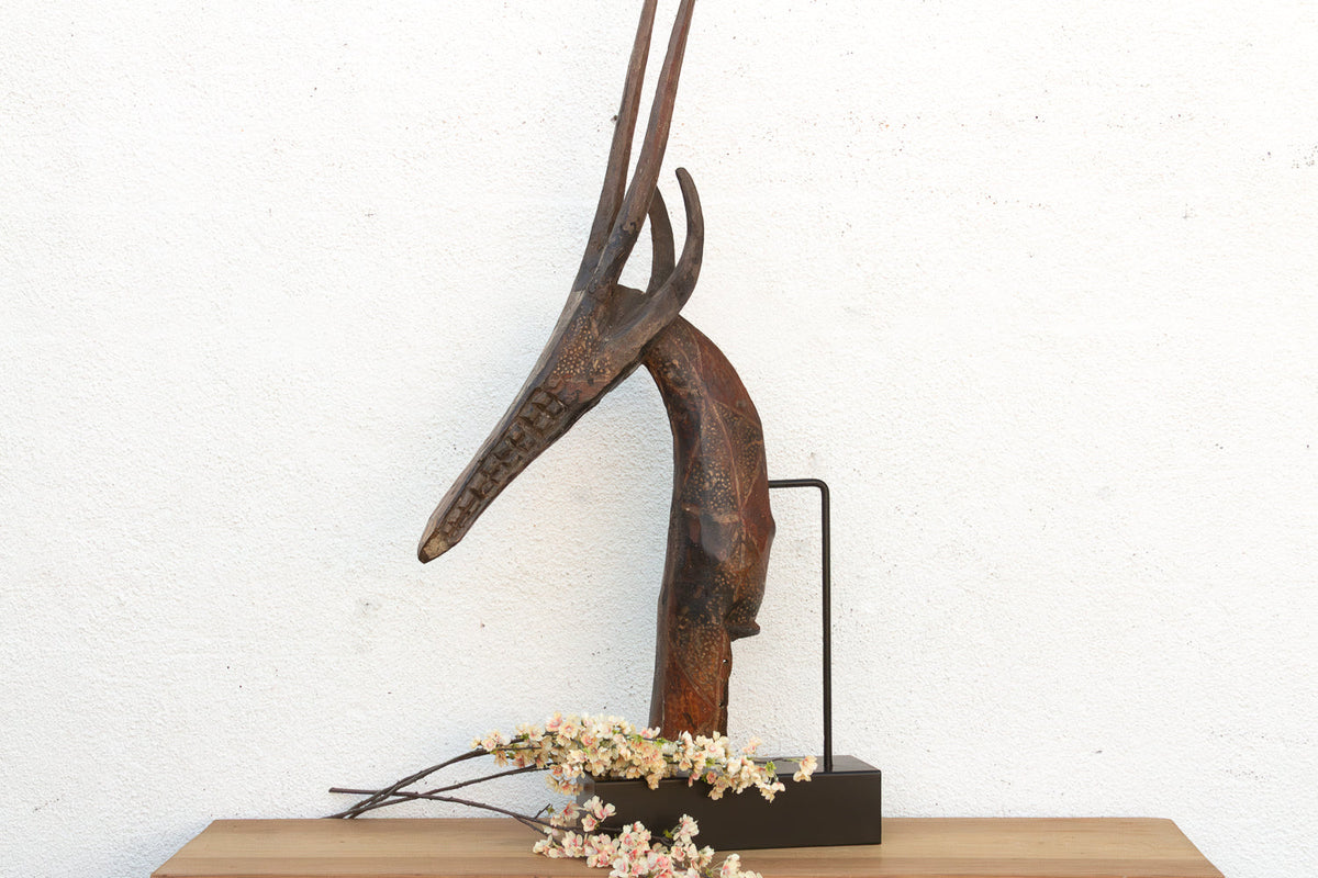 51" Grand Antique Bamana Gazelle Headdress