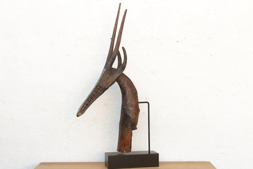 51" Grand Antique Bamana Gazelle Headdress