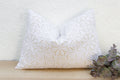 Moonlit Linen Lumbar Applique Pillow Cover