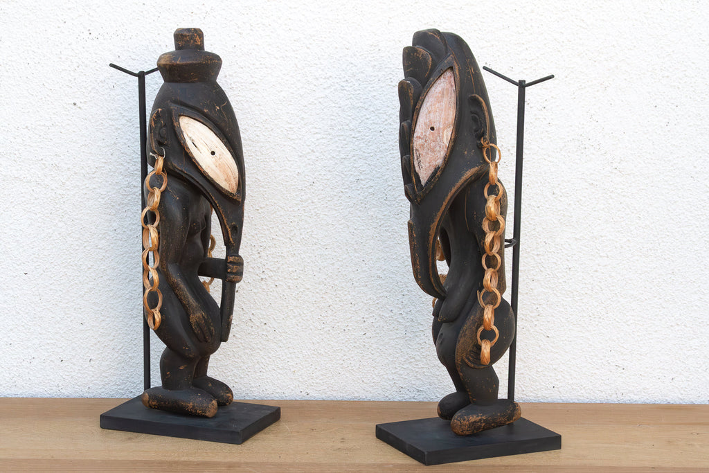 Antique Bamana Jo Society couple on Custom Stand