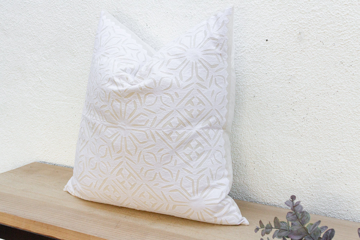 Scabiosa Euro Applique Pillow Cover