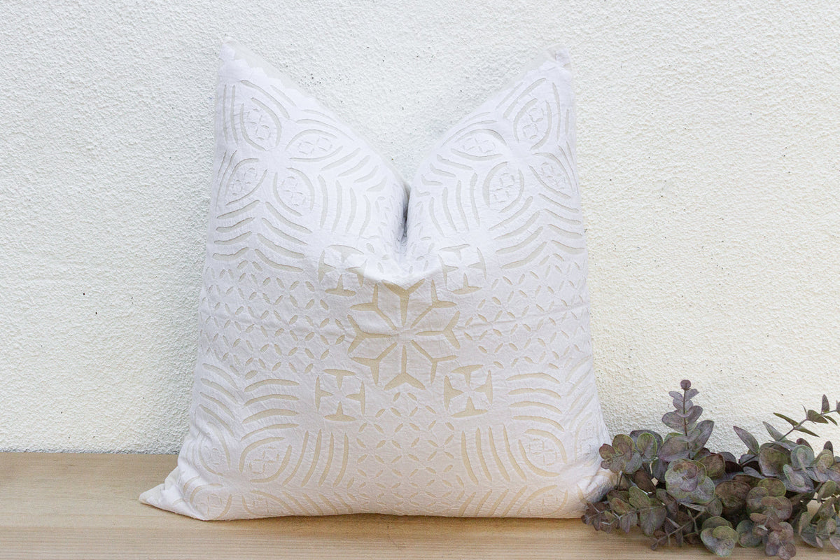 Lilac Euro Applique Pillow Cover