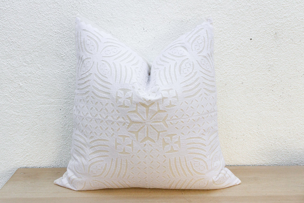 Lilac Euro Applique Pillow Cover