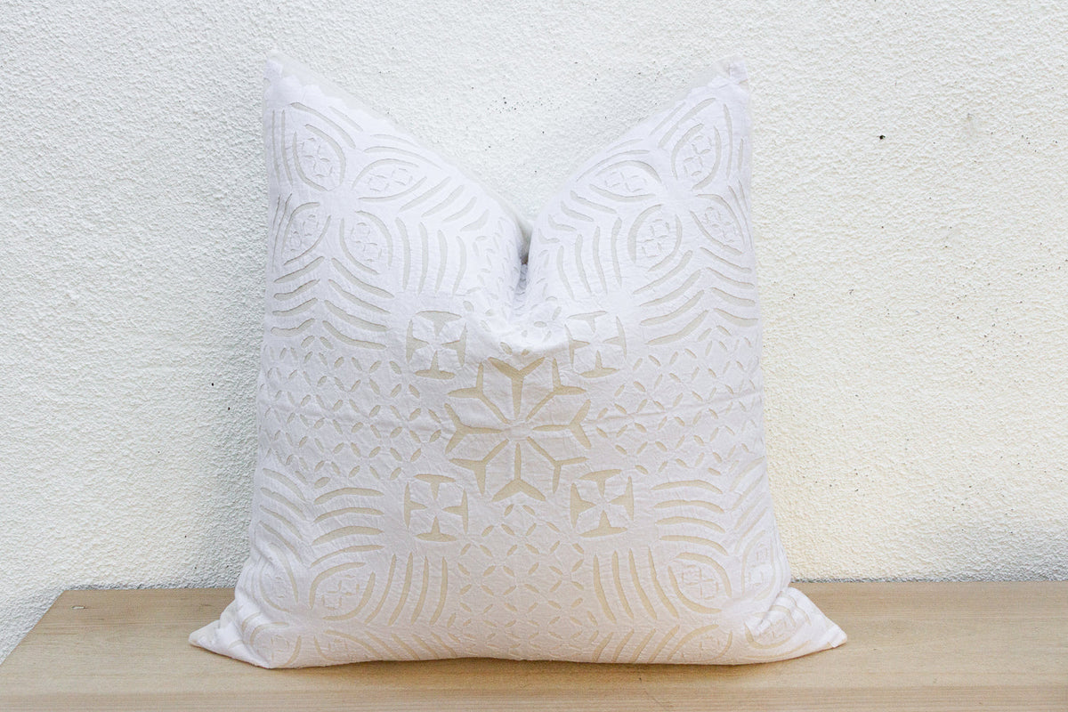 Lilac Euro Applique Pillow Cover