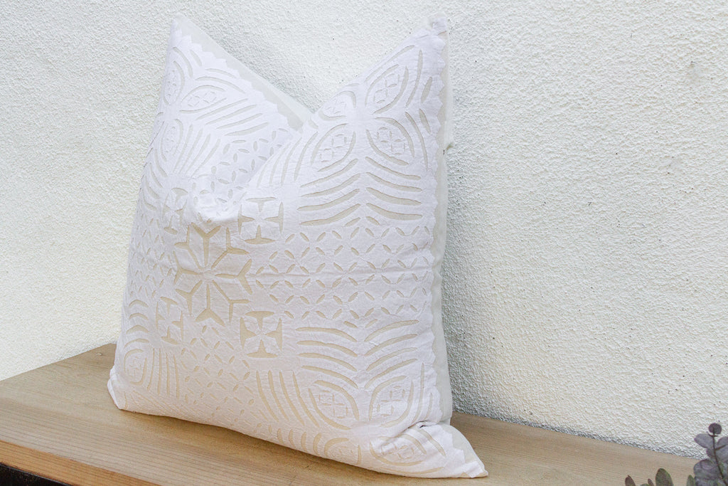 Lilac Euro Applique Pillow Cover