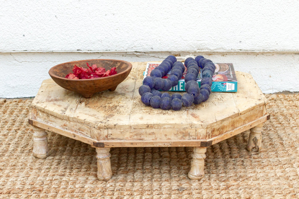 Antique Weathered Wood Indian Bajot