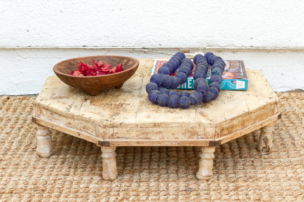 Antique Weathered Wood Indian Bajot