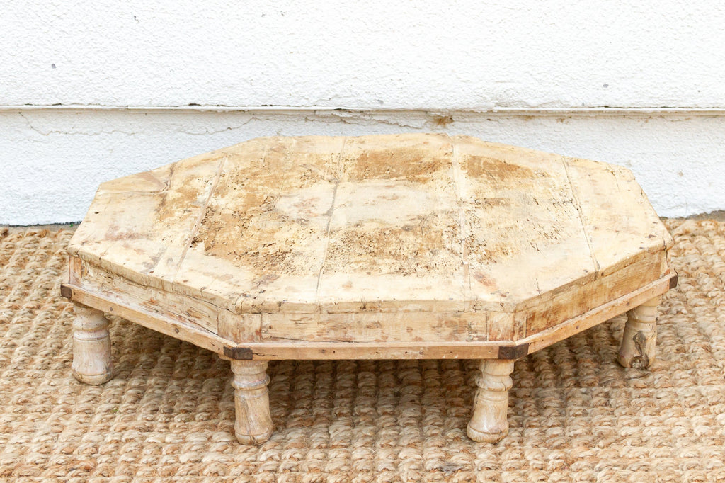 Antique Weathered Wood Indian Bajot