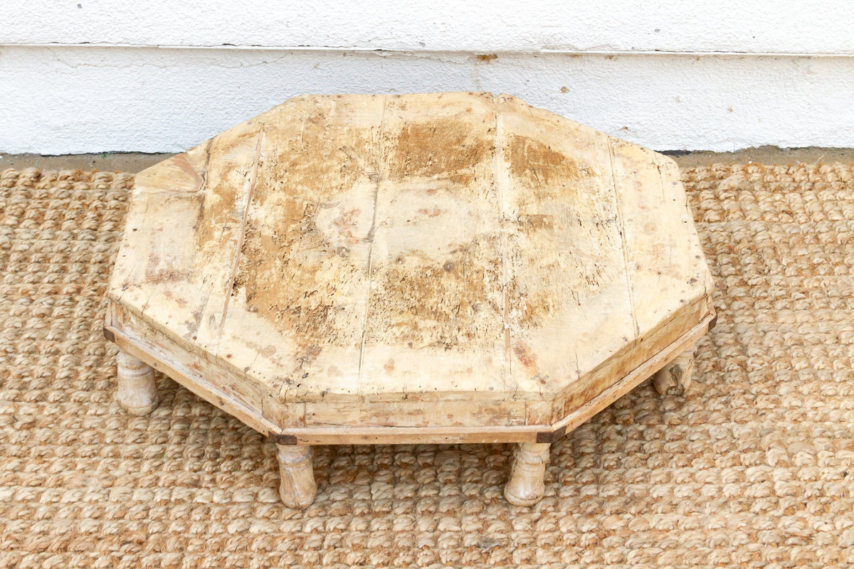 Antique Weathered Wood Indian Bajot