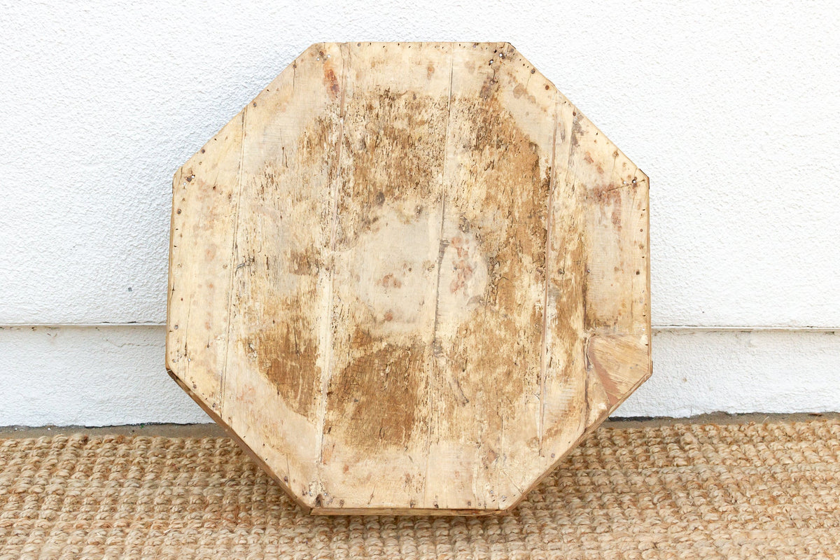 Antique Weathered Wood Indian Bajot