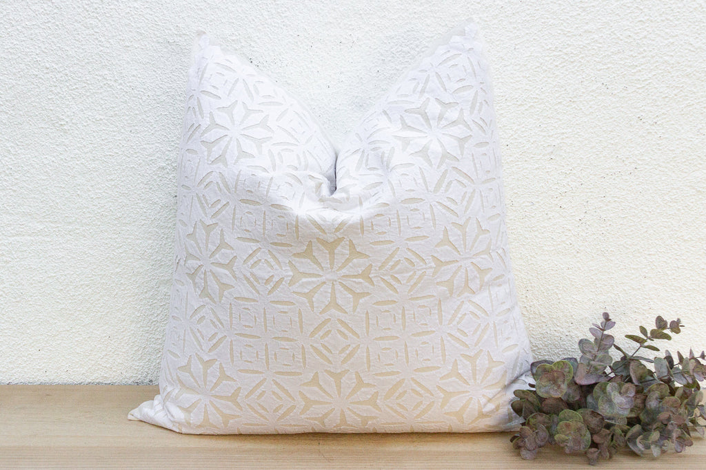 Star Jasmine Euro Applique Pillow Cover