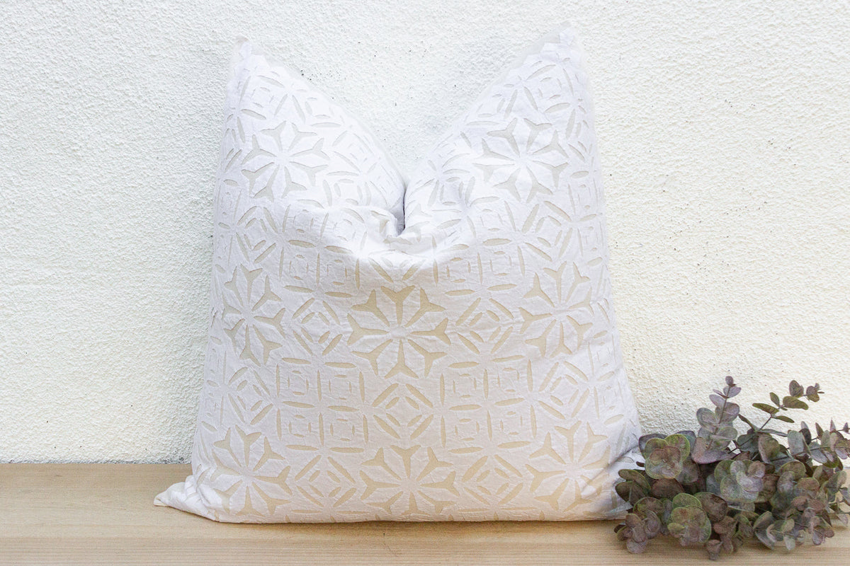 Star Jasmine Euro Applique Pillow Cover