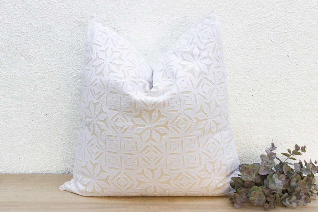 Star Jasmine Euro Applique Pillow Cover