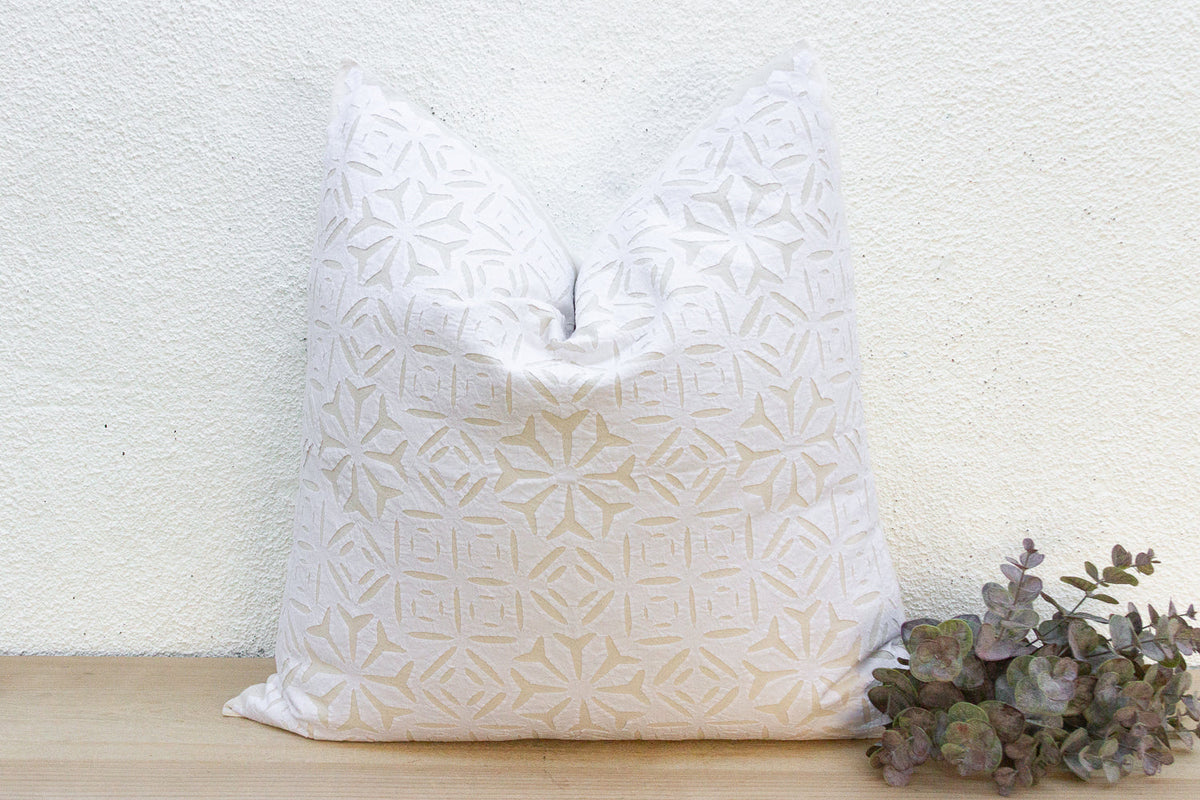 Star Jasmine Euro Applique Pillow Cover