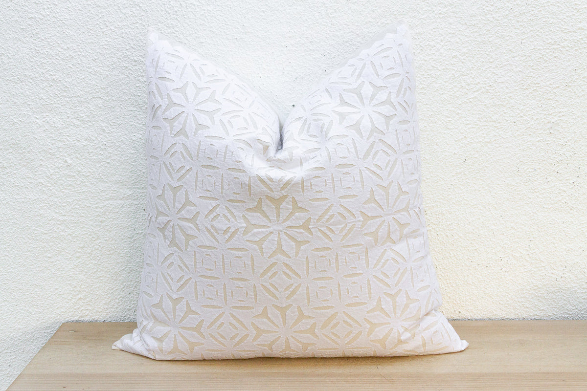 Star Jasmine Euro Applique Pillow Cover