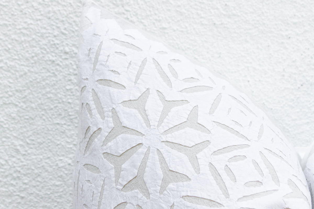 Star Jasmine Euro Applique Pillow Cover