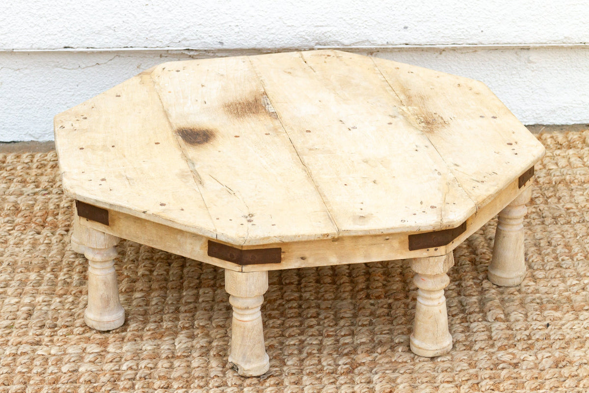 Large Bleached Wood Bajot Table