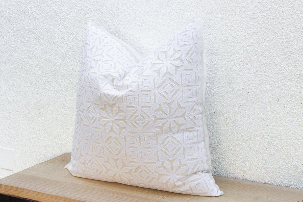 Star Jasmine Euro Applique Pillow Cover