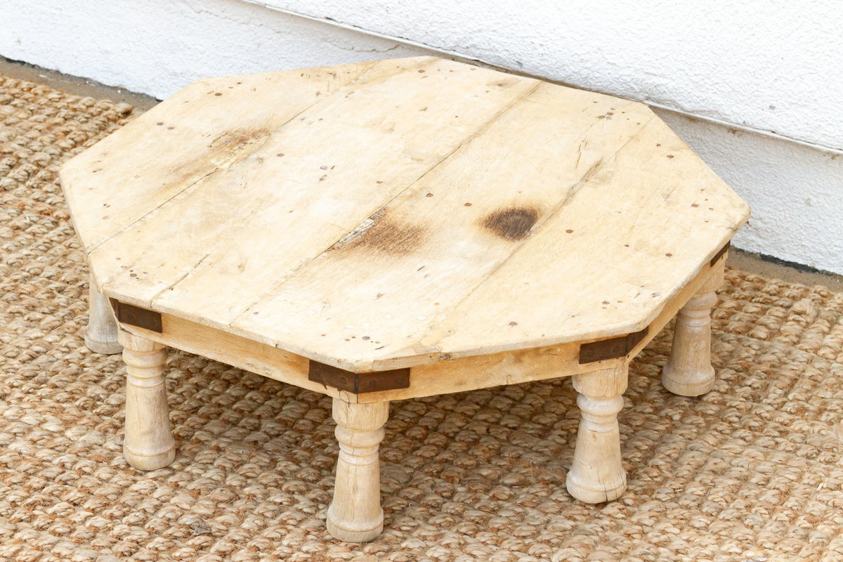 Large Bleached Wood Bajot Table