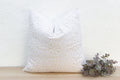 Poppy Flax Euro Applique Pillow Cover