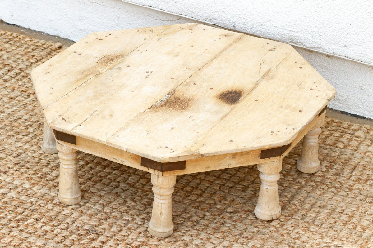 Large Bleached Wood Bajot Table
