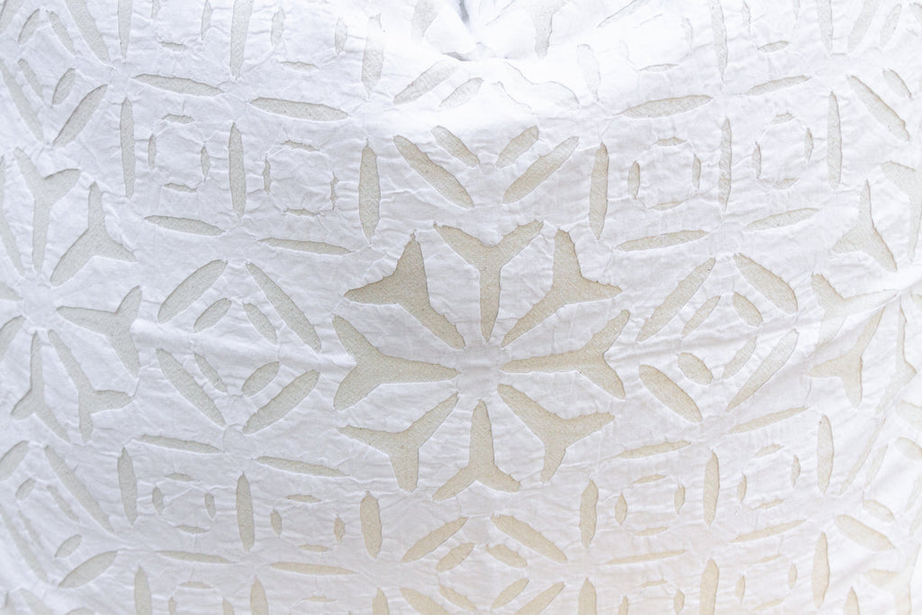 Poppy Flax Euro Applique Pillow Cover