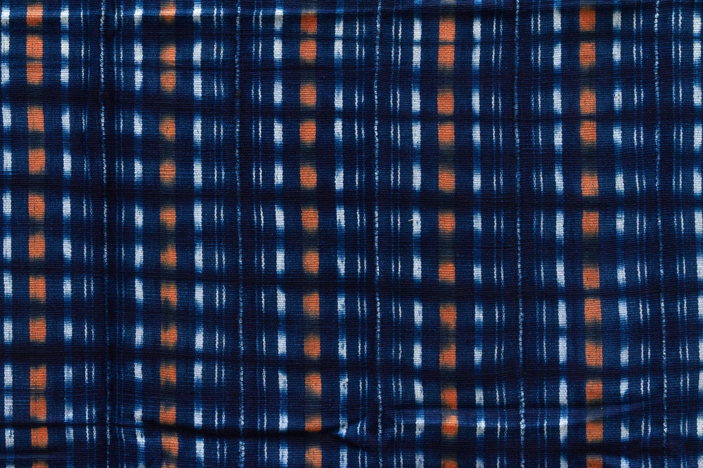 Rhythm Grid Indigo Mud Cloth